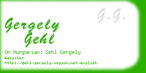 gergely gehl business card